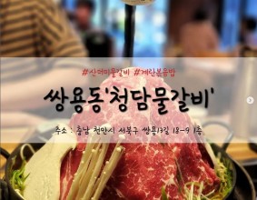 #청담물갈비 #쌍용동청담물갈비 #천안청담물갈비 #천안맛집 #나사렛대맛집 #쌍용동맛집 #천안데이트코스