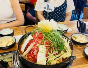 #청담물갈비 #밀푀유 #전골맛집 #물갈비 #청담물갈비한대앞역점